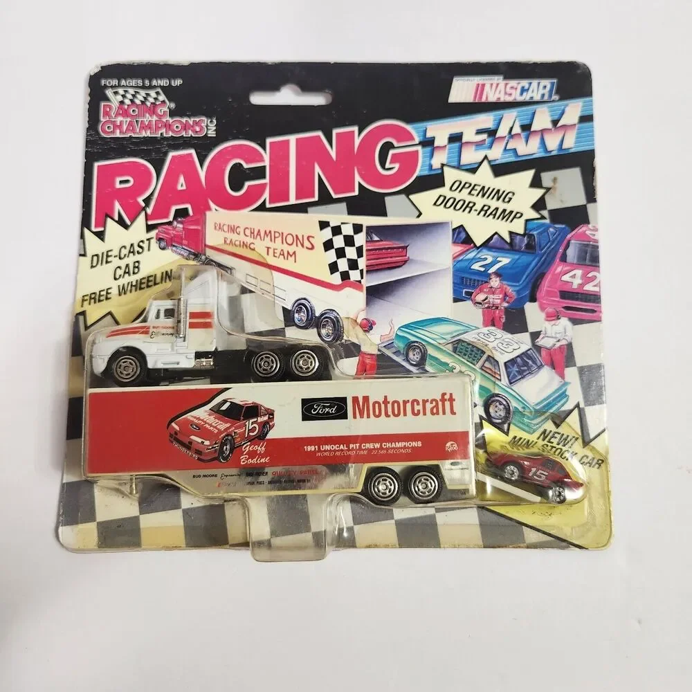 1992 Racing Team Transporter #15 Geoff Bodine With Mini Stock And